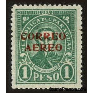Paraguay 1930 Stamps and types of 1927-28 overprinted in red-Stamps-Paraguay-Mint-StampPhenom