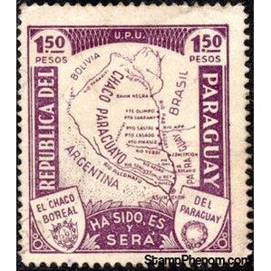 Paraguay 1932 Map of the Gran Chaco-Stamps-Paraguay-Mint-StampPhenom