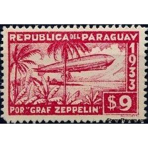 Paraguay 1933 Graf Zeppelin-Stamps-Paraguay-Mint-StampPhenom