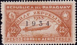 Paraguay 1934 Graf Zeppelin-overprinted "1934"-Stamps-Paraguay-Mint-StampPhenom
