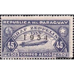 Paraguay 1934 Graf Zeppelin-overprinted "1934"-Stamps-Paraguay-Mint-StampPhenom