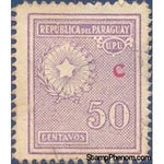 Paraguay 1934 State Coat of Arms with Carmine "C" overprint-Stamps-Paraguay-Mint-StampPhenom