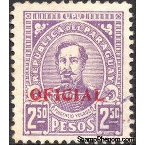 Paraguay 1935 Fulgencio Yegros - oficial overprint-Stamps-Paraguay-Mint-StampPhenom