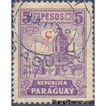 Paraguay 1936 Cathedral in Asunción with red "C"-Stamps-Paraguay-Mint-StampPhenom