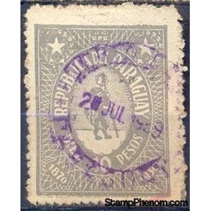 Paraguay 1937 60th anniversary of 1st Paraguayan postage stamp-Stamps-Paraguay-Mint-StampPhenom