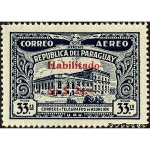 Paraguay 1937 Post and Telegraph building, Asunción-Stamps-Paraguay-Mint-StampPhenom