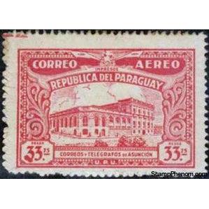Paraguay 1937 Post and Telegraph building, Asuncion-Stamps-Paraguay-Mint-StampPhenom