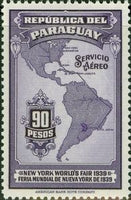 Paraguay 1939 Air Route Asuncion to New-Stamps-Paraguay-Mint-StampPhenom