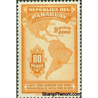 Paraguay 1939 Air Route Asuncion to New-Stamps-Paraguay-Mint-StampPhenom