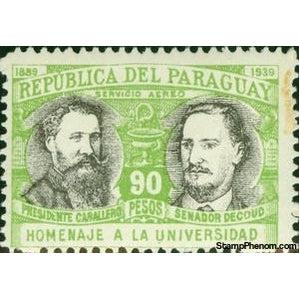 Paraguay 1939 Caballero and Senator José S. Decoud (1848-1909)-Stamps-Paraguay-Mint-StampPhenom