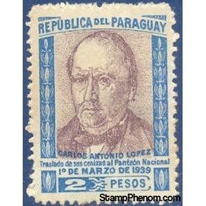 Paraguay 1939 Carlos Antonio López (1790-1862)-Stamps-Paraguay-Mint-StampPhenom