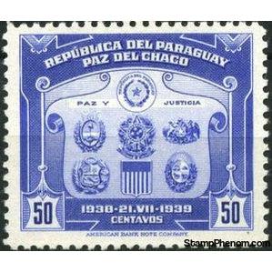 Paraguay 1939 Coat of Arms-Stamps-Paraguay-Mint-StampPhenom