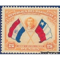 Paraguay 1939 President Alessandri; Flags of Paraguay and Chile-Stamps-Paraguay-Mint-StampPhenom