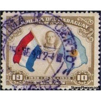 Paraguay 1939 President Ortiz Flags of Paraguay and Argentina-Stamps-Paraguay-Mint-StampPhenom