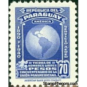 Paraguay 1940 Globe-Stamps-Paraguay-Mint-StampPhenom