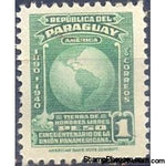 Paraguay 1940 Map of the Americas-Stamps-Paraguay-Mint-StampPhenom