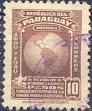 Paraguay 1940 Map of the Americas-Stamps-Paraguay-Mint-StampPhenom