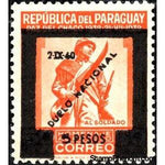 Paraguay 1940 Soldier surcharged-Stamps-Paraguay-Mint-StampPhenom