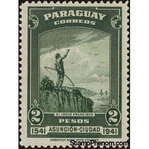 Paraguay 1942 Indian welcomes incoming sailors-Stamps-Paraguay-Mint-StampPhenom