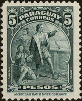 Paraguay 1943 Christopher Columbus-Stamps-Paraguay-Mint-StampPhenom