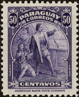 Paraguay 1943 Christopher Columbus-Stamps-Paraguay-Mint-StampPhenom