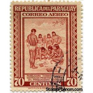 Paraguay 1944 Primitive Postal Service among Indians-Stamps-Paraguay-Mint-StampPhenom