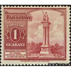 Paraguay 1945 Monument to the Heroes of Itororó-Stamps-Paraguay-Mint-StampPhenom