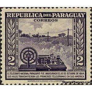 Paraguay 1946 First Telegraph-Stamps-Paraguay-Mint-StampPhenom