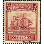 Paraguay 1946 "Tacuary" (paddle-steamer)-Stamps-Paraguay-Mint-StampPhenom