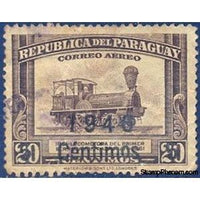 Paraguay 1946 The first railroad locomotive of Paraguay-Stamps-Paraguay-Mint-StampPhenom