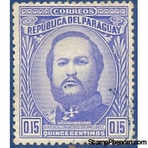Paraguay 1947 Francisco Solano López (1827-1870), Marshal and President-Stamps-Paraguay-Mint-StampPhenom
