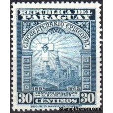 Paraguay 1948 Projected Monument of the Sacred Heart of Jesus.-Stamps-Paraguay-Mint-StampPhenom