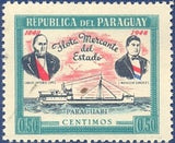 Paraguay 1949 Carlos Antonio López and J. N. González; Freighter "Paraguar-Stamps-Paraguay-Mint-StampPhenom