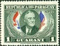 Paraguay 1950 Franklin D. Roosevelt (1882-1945)-Stamps-Paraguay-Mint-StampPhenom