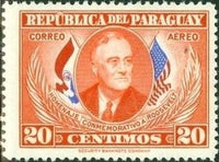 Paraguay 1950 Franklin D. Roosevelt (1882-1945)-Stamps-Paraguay-Mint-StampPhenom