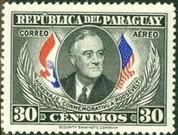 Paraguay 1950 Franklin D. Roosevelt (1882-1945)-Stamps-Paraguay-Mint-StampPhenom