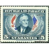 Paraguay 1950 Franklin D. Roosevelt (1882-1945)-Stamps-Paraguay-Mint-StampPhenom