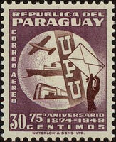 Paraguay 1950 Postal Communications-Stamps-Paraguay-Mint-StampPhenom