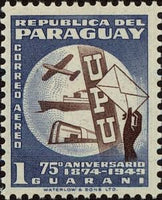 Paraguay 1950 Postal Communications-Stamps-Paraguay-Mint-StampPhenom