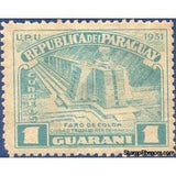 Paraguay 1952 Columbus Memorial Lighthouse / Mausoleum in Santo Domingo-Stamps-Paraguay-Mint-StampPhenom