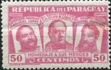 Paraguay 1954 Marshal Francisco Solano López, Carlos Antonio López, Genera-Stamps-Paraguay-Mint-StampPhenom