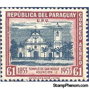 Paraguay 1954 Rochus Church, Asunción-Stamps-Paraguay-Mint-StampPhenom