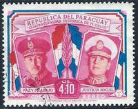 Paraguay 1955 President Stroessner and Juan Peron-Stamps-Paraguay-Mint-StampPhenom