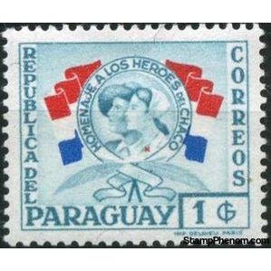 Paraguay 1957 Chaco Soldier and Nurse-Stamps-Paraguay-Mint-StampPhenom