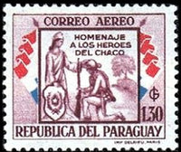 Paraguay 1957 Soldier and Flag-Stamps-Paraguay-Mint-StampPhenom