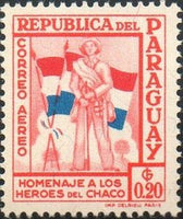 Paraguay 1957 Soldier and Flag-Stamps-Paraguay-Mint-StampPhenom