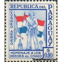 Paraguay 1957 Soldier and Flag-Stamps-Paraguay-Mint-StampPhenom