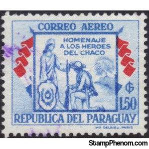 Paraguay 1957 The patroness of Paraguay blesses a soldier-Stamps-Paraguay-Mint-StampPhenom