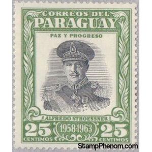 Paraguay 1958 Alfredo Stroessner (1912-2006)-Stamps-Paraguay-Mint-StampPhenom