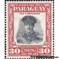 Paraguay 1958 President Alfredo Stroessner-Stamps-Paraguay-Mint-StampPhenom